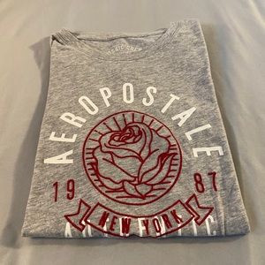 Red embroidery flower t-shirt from Aeropostale